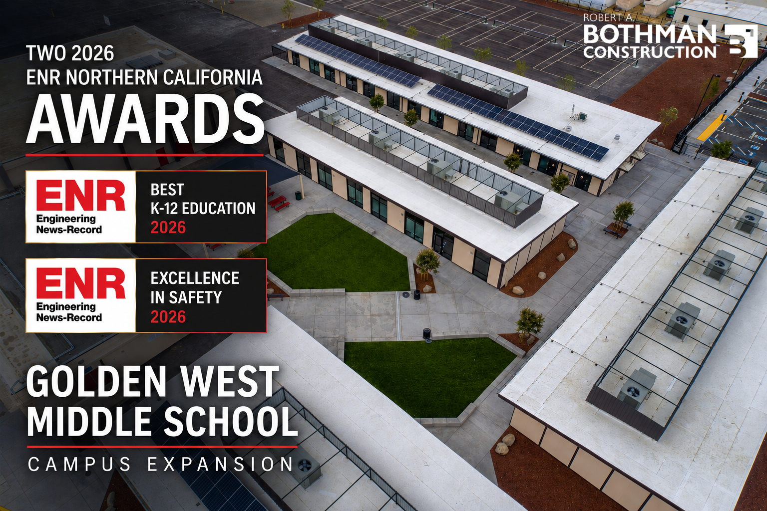 News: Golden West Middle School Campus Expansion Receives Two ENR Awards
